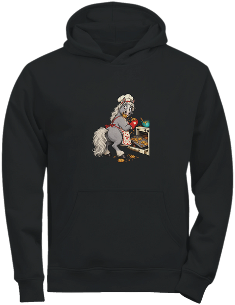 Backendes Pferd mit Keksen – Kinder-Hoodie Tee Jays