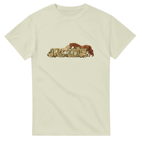 Ride – Stute und Fohlen im Blumenmeer – T-Shirt