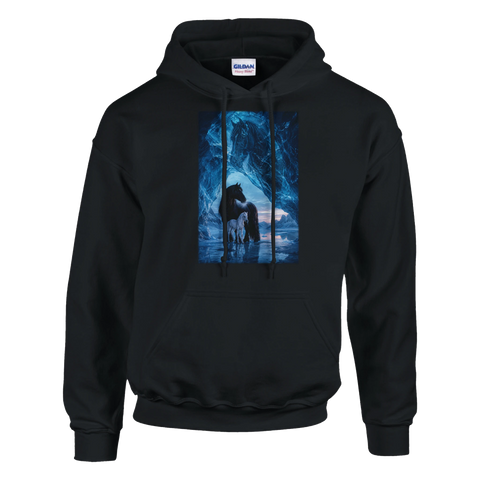 Eishöhle mit schwarzer Stute – Hoodie