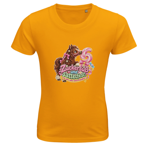 Zuckersüß und Sattelfest! (6 Jahre) – Kinder-T-Shirt Bio