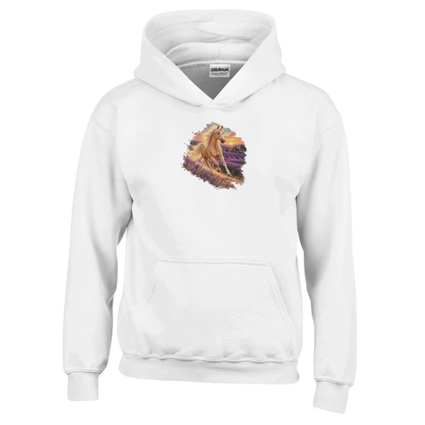 Palomino im Lavendelabend – Kinder-Hoodie