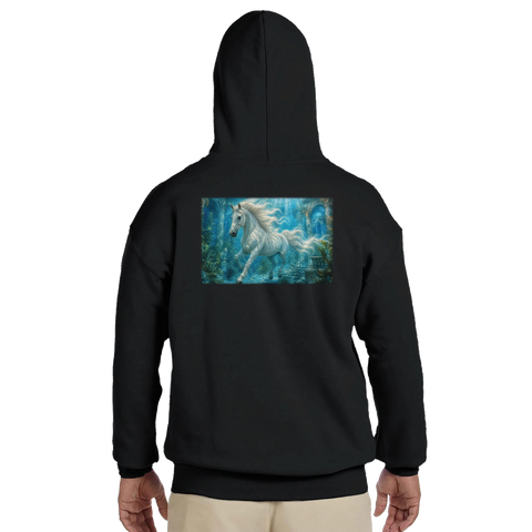 Versunkene Stadt – Hoodie mit Rückendruck