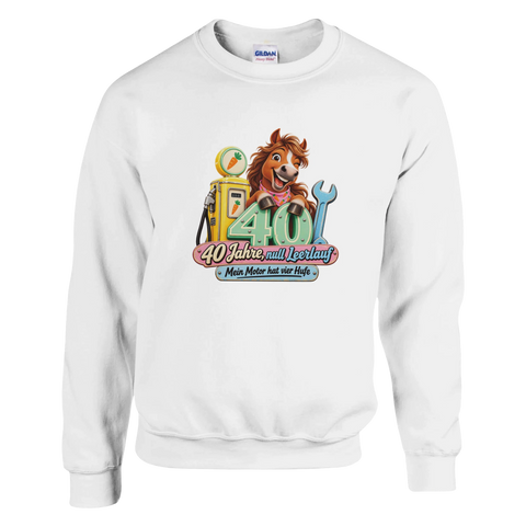 40 Jahre, null Leerlauf – Pullover