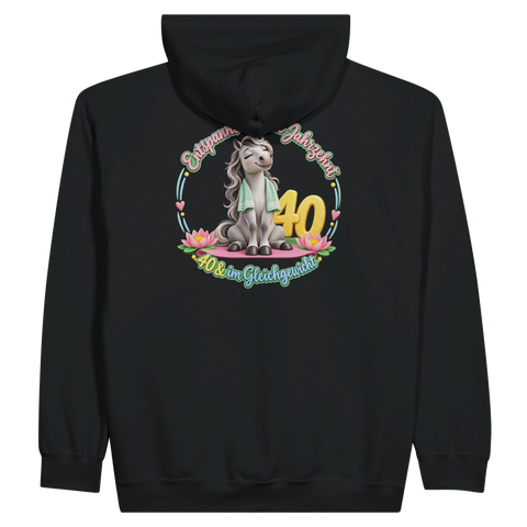 Entspannt ins neue Jahrzehnt – Zip-Hoodie mit Rückendruck