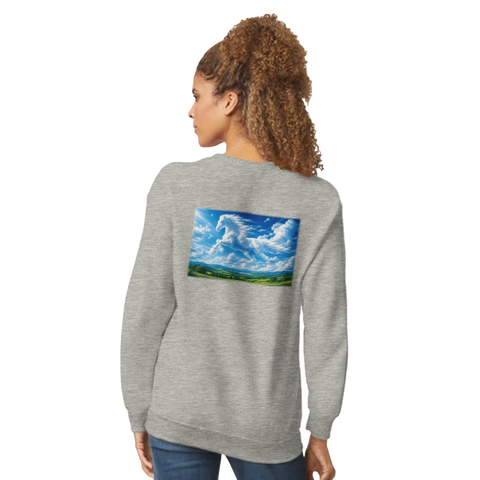 Wolkenpferd – Pullover mit Rückendruck