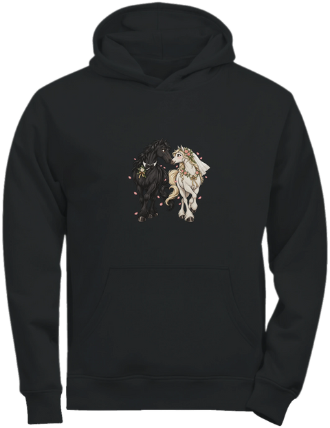 Hochzeitspferde als Brautpaar – Kinder-Hoodie Tee Jays