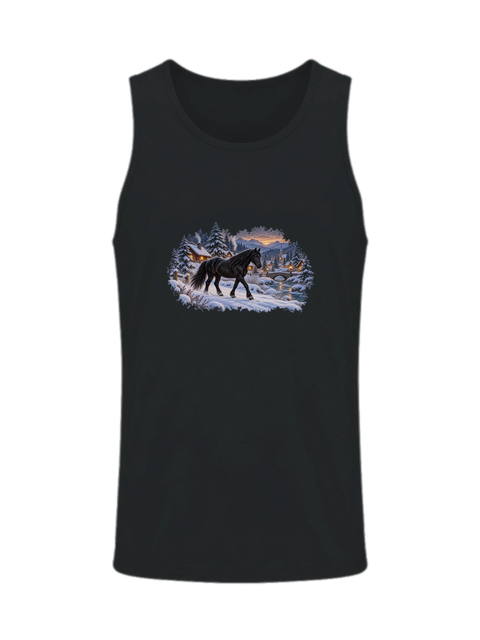 Rappe im verschneiten Bergdorf – Herren-Tank-Top