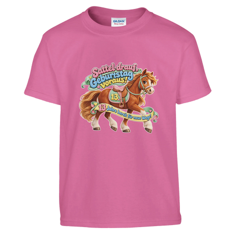 Sattel drauf, Geburtstag voraus! (13 Jahre) – Kinder-T-Shirt