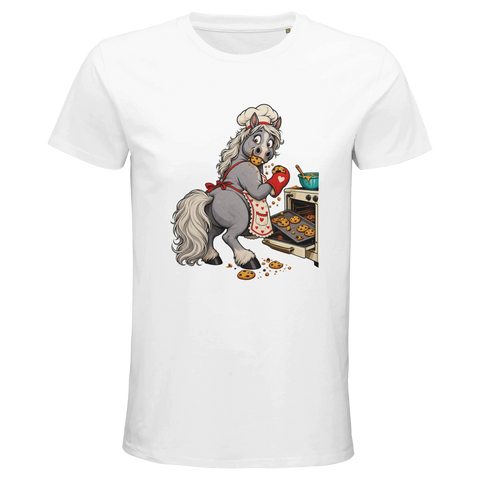 Backendes Pferd mit Keksen – Bio-T-Shirt Herren