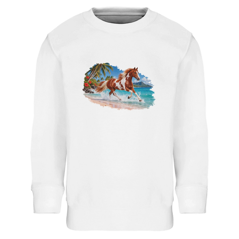 Pinto im türkisen Wasser – Kinder-Pullover