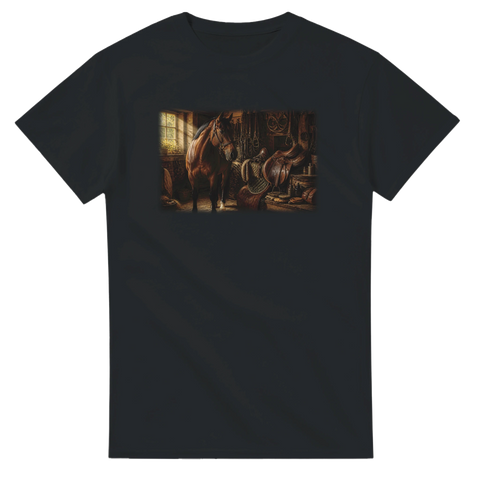 Pferd in der Sattelkammer – T-Shirt
