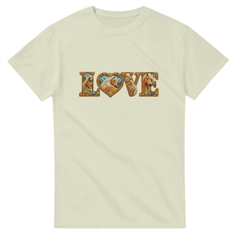 Love – Haflinger mit Edelweiß – T-Shirt