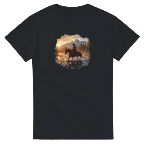 Durch den Fluss vor den Bergen – T-Shirt