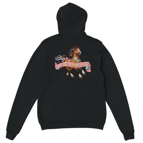 60 Runden Lebensfreude – Hoodie mit Rückendruck