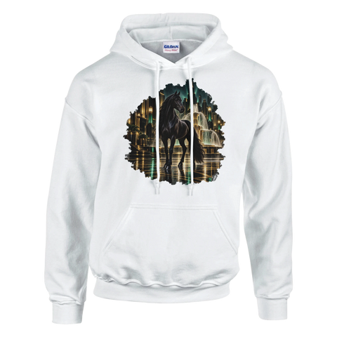 Rappe in der Art-déco-Stadtnacht – Hoodie