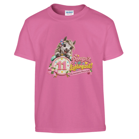 Ponyzeit ist Lieblingszeit! (11 Jahre) – Kinder-T-Shirt