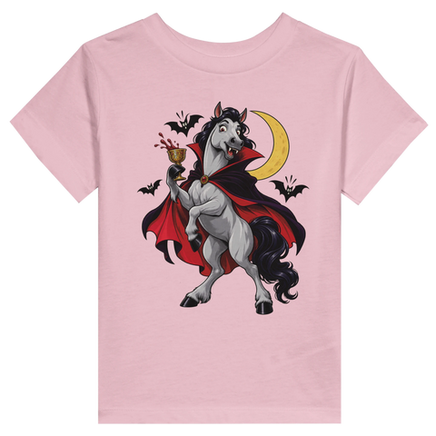 Vampir-Pferd mit Fledermäusen – Kleinkind-T-Shirt