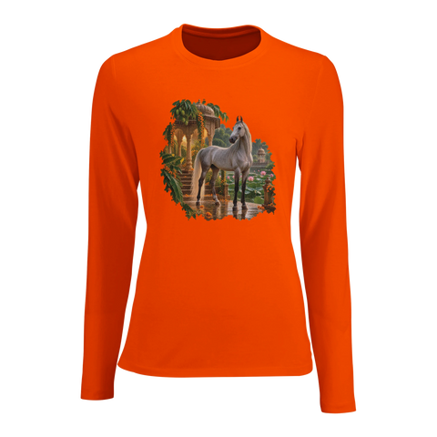 Marwari im Tempelgarten – Damen-Langarmshirt