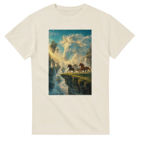 Schwebende Inseln über den Wolken – T-Shirt