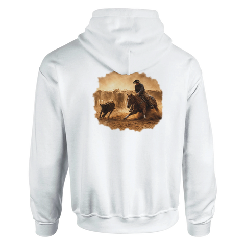 Cutting in der Arena – Hoodie mit Rückendruck