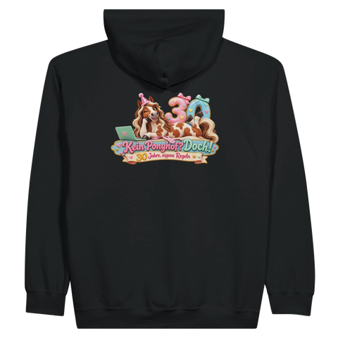 Kein Ponyhof? Doch! – Zip-Hoodie mit Rückendruck