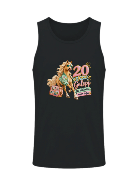 20 und frei im Galopp! – Herren-Tank-Top