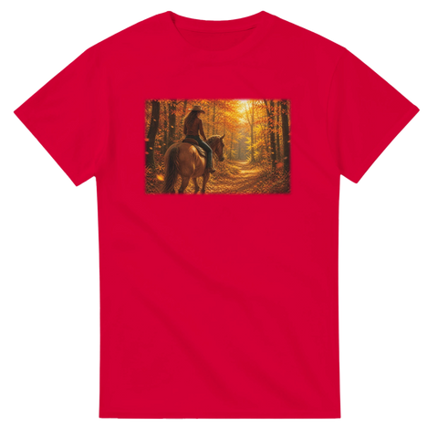 Herbstritt im Waldlicht – T-Shirt