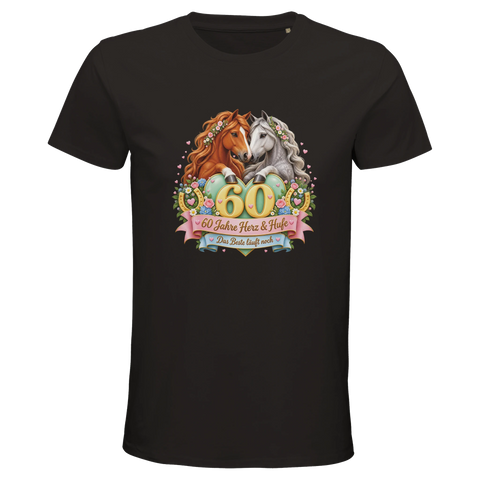 60 Jahre Herz und Hufe – Bio-T-Shirt Herren