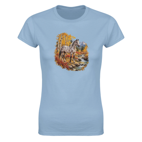 Appaloosa im herbstlichen Espenwald – Damen-T-Shirt