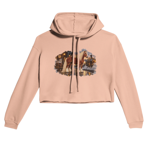 Kaltblut am Dampfbahnhof – Cropped Hoodie