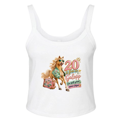 20 und frei im Galopp! – Ripp-Tank-Top