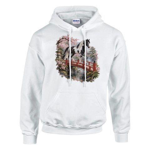 Pinto im japanischen Kirschgarten – Hoodie