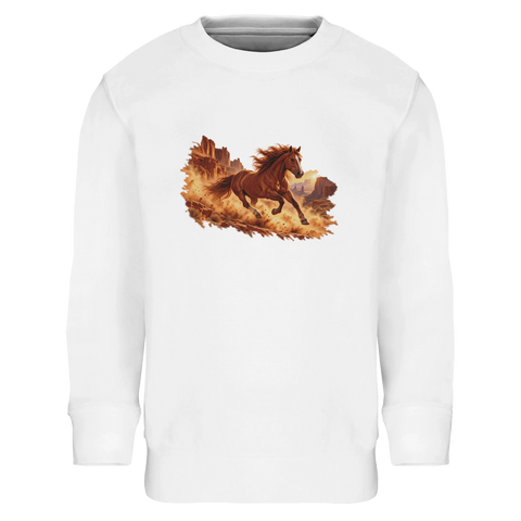 Mustang im roten Canyon – Kinder-Pullover