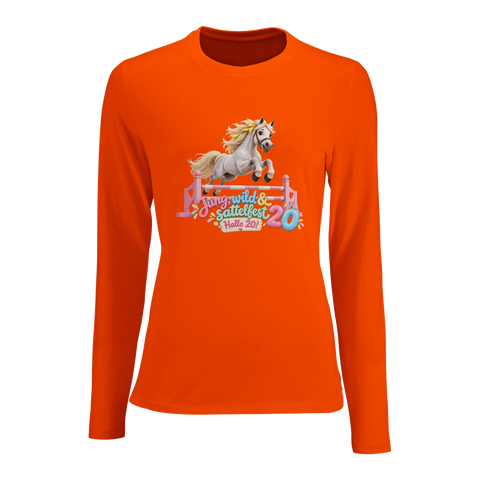 Jung, wild und sattelfest! – Damen-Langarmshirt