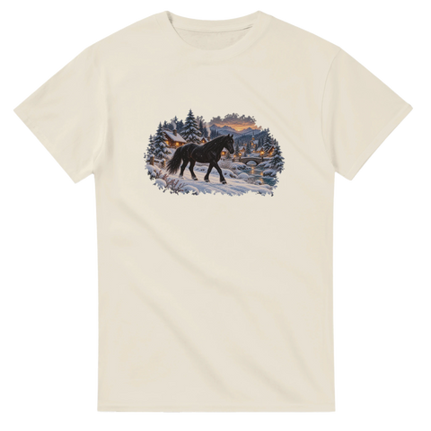 Rappe im verschneiten Bergdorf – T-Shirt