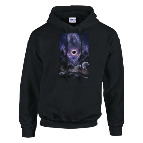 Sonnenfinsternis am Bergpass – Hoodie