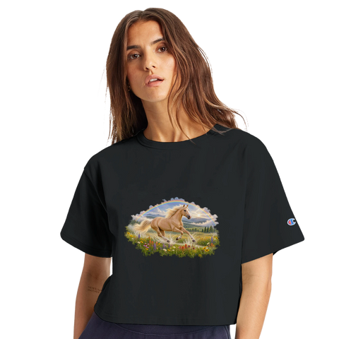 Palomino unterm Regenbogen – Crop-Top