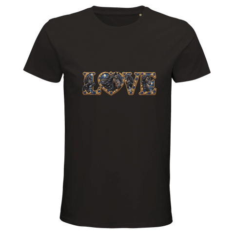 Love – Friese in Saphirblau – Bio-T-Shirt Herren