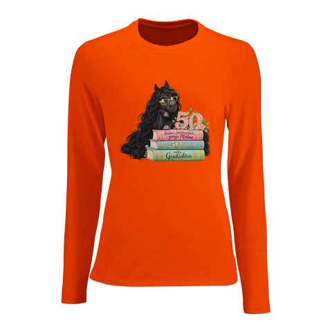 Halbes Jahrhundert, ganze Mähne – Damen-Langarmshirt
