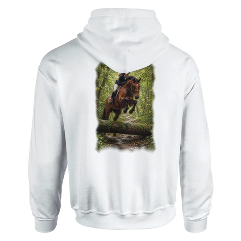 Waldsprung nach dem Regen – Hoodie mit Rückendruck
