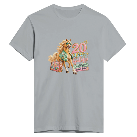 20 und frei im Galopp! – Herren-T-Shirt