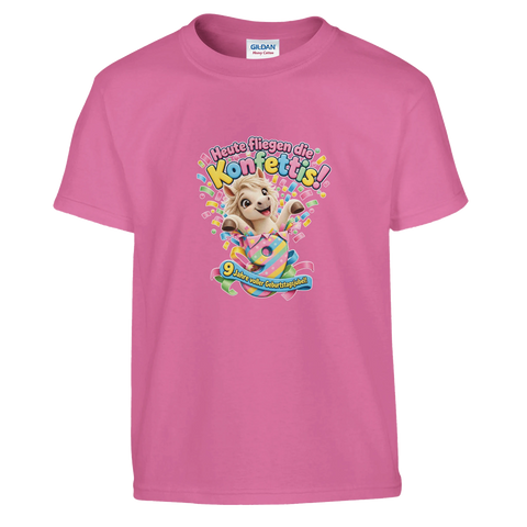Heute fliegen die Konfettis! (9 Jahre) – Kinder-T-Shirt