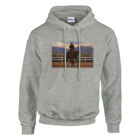 Westernritt auf der Bergweide – Hoodie