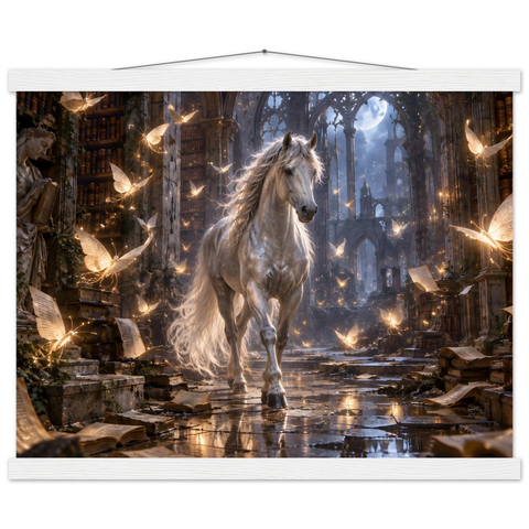 Schimmel in der Bibliothek der Falter – Poster mit Leisten 40×50 cm