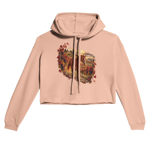 Fuchs im Herbstweinberg – Cropped Hoodie