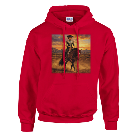 Westernshow im Sonnenuntergang – Hoodie