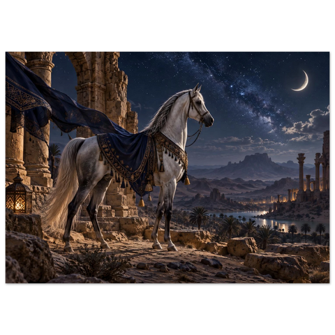 Araber in der Wüstenstadt – Kunstdruck 50×70 cm
