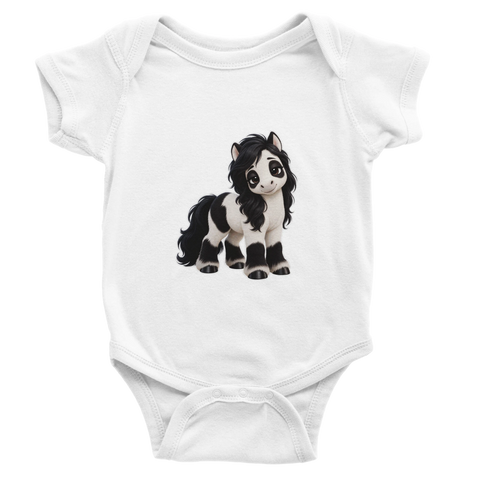 Panda-Fleckchen – Baby-Strampler