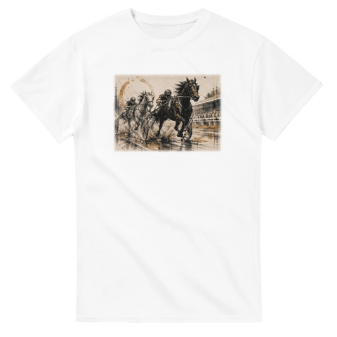Trabrennen in Tusche – T-Shirt