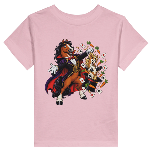 Zauberer-Pferd mit Zylinder – Kleinkind-T-Shirt
